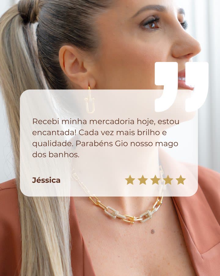 Depoimento de cliente Dially Joias: Jéssica